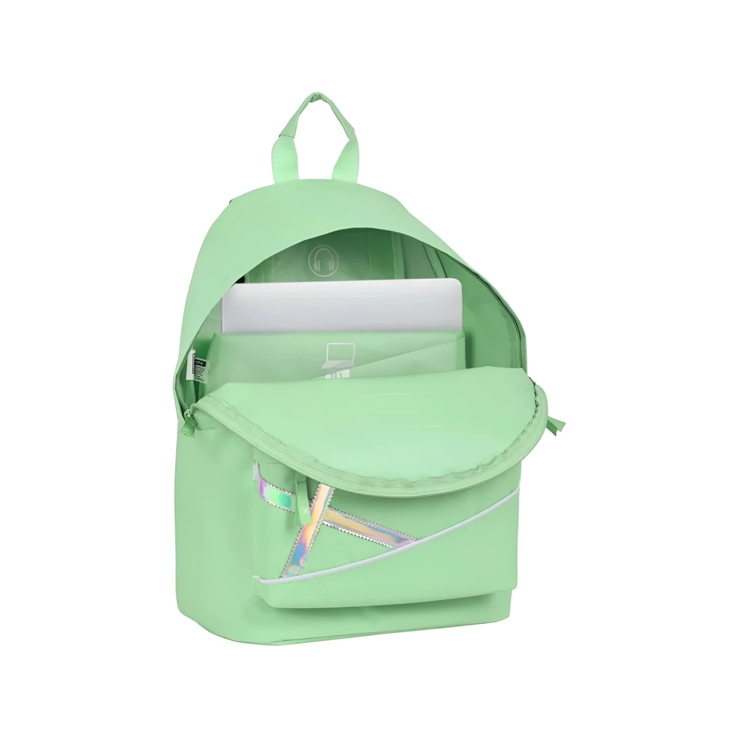 Mochila MUNICH verde portátil de 14,1’’ 30x36x10cm perfecta para adolescentes 2