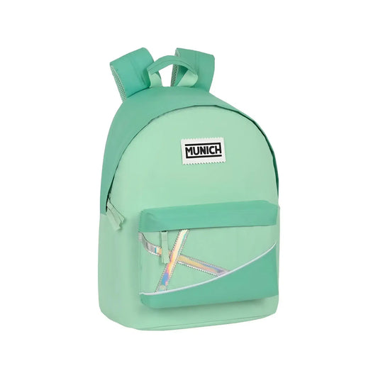 Mochila MUNICH verde portátil de 14,1’’ perfecta para adolescentes