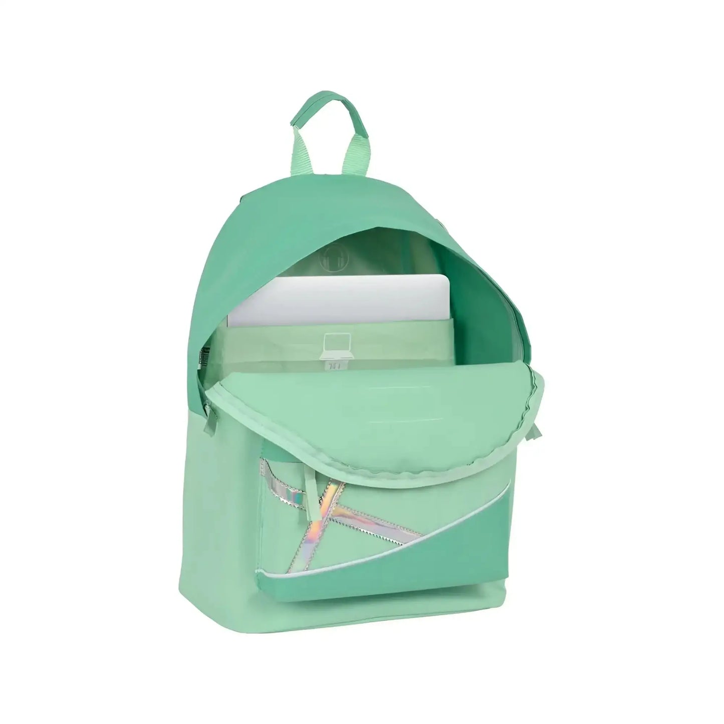 Mochila MUNICH verde portátil de 14,1’’ 30x36x10cm perfecta para adolescentes