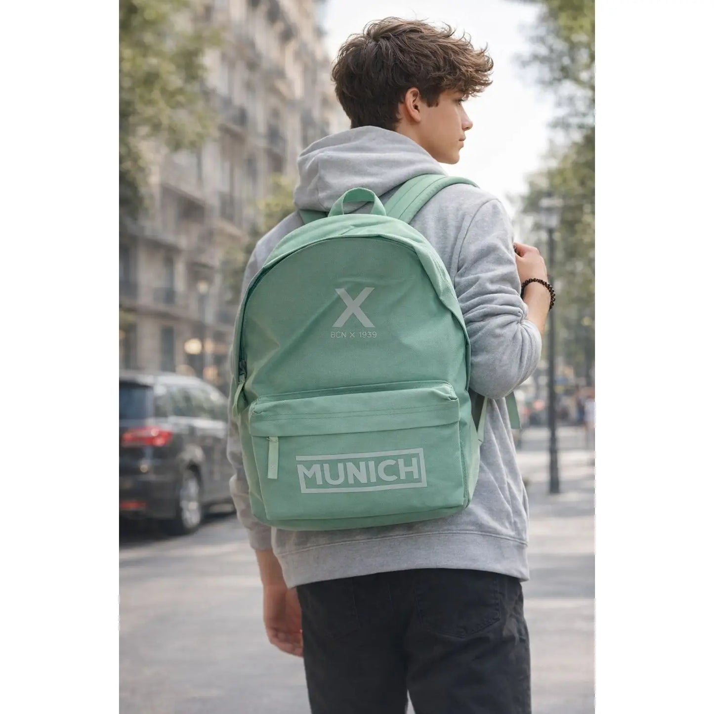 Mochila MUNICH verde portátil de 14,1’’ 30x36x10cm bcn x 1939