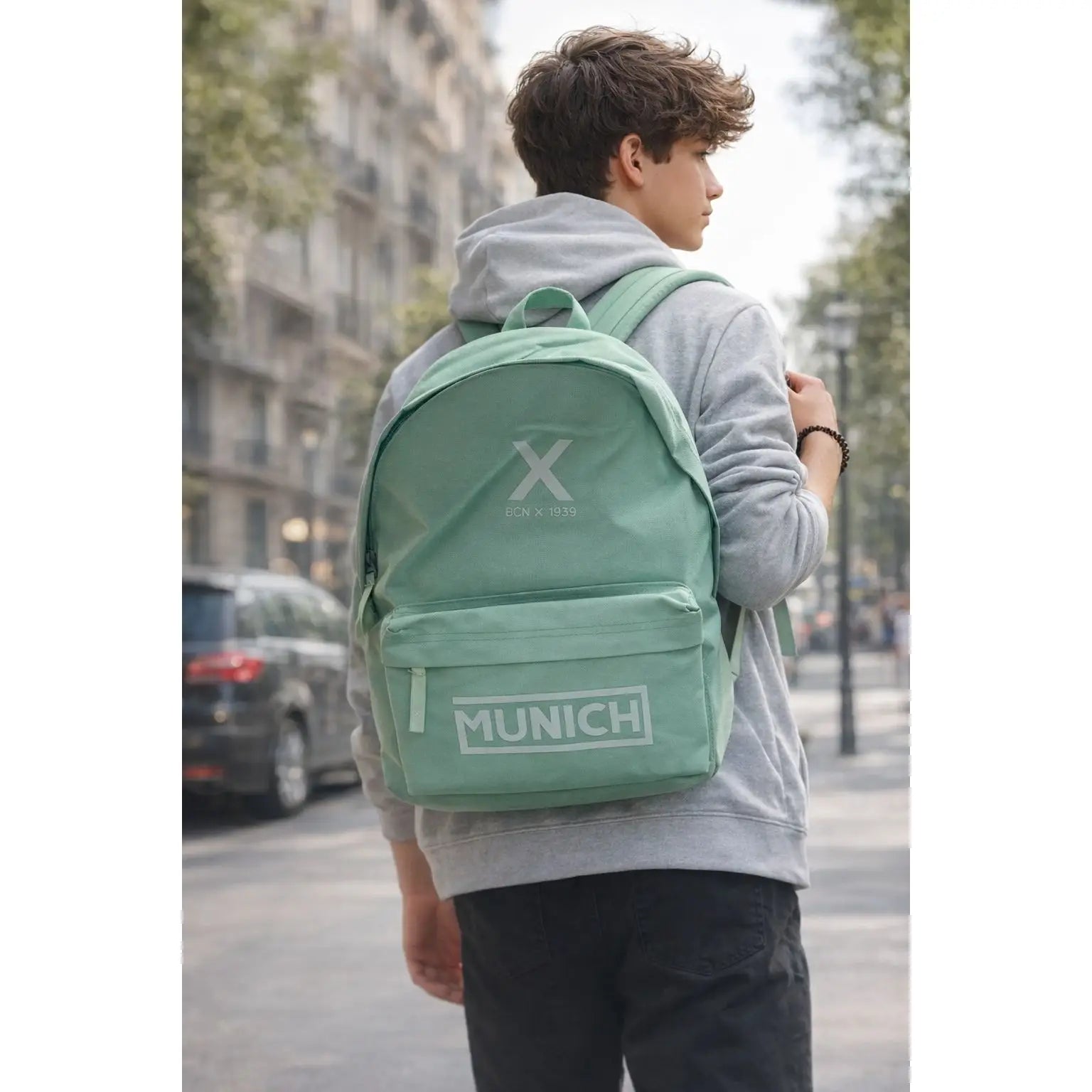 Mochila MUNICH verde portátil de 14,1’’ 30x36x10cm bcn x 1939