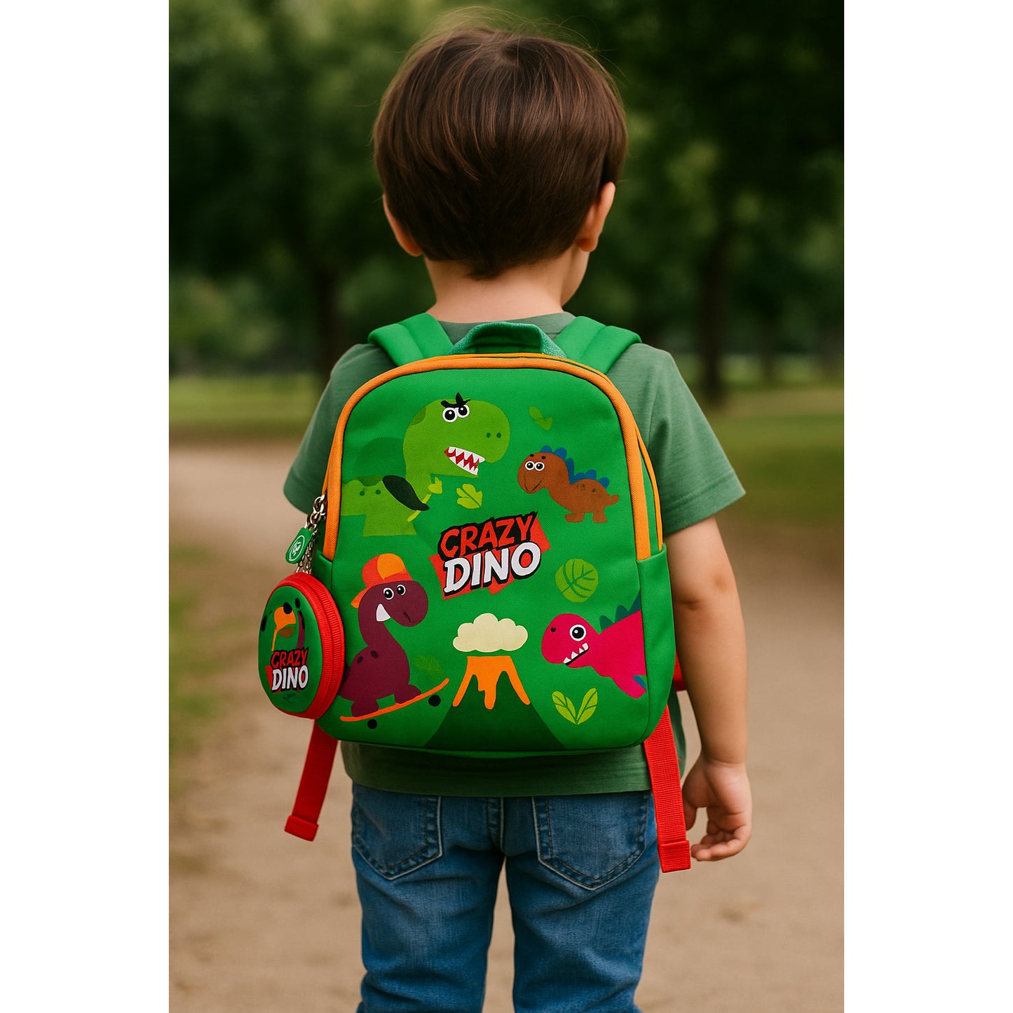 Mochila Neopreno 25cm Crazy Dino - infantil