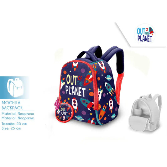 Mochila Neopreno 25cm Out Planet infantil