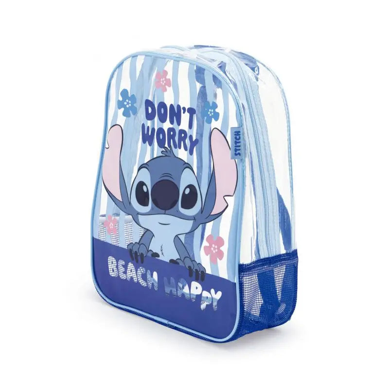 Mochila de playa transparente Stitch 31x25x23cm - bolso
