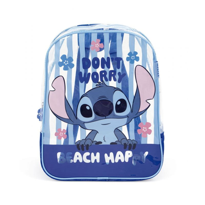 Mochila de playa transparente Stitch 31x25x23cm - bolso