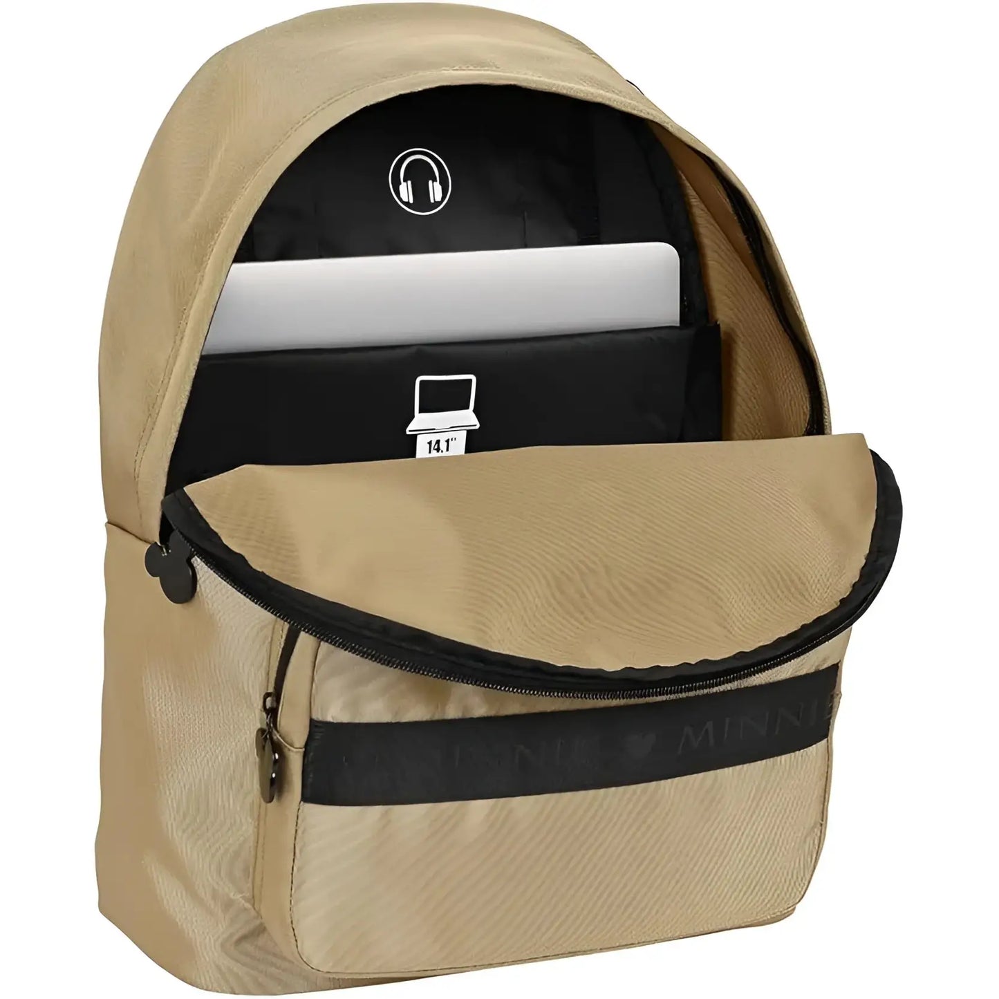 Mochila para portátil MINNIE MOUSE PREMIUM 14.1 pulgadas con tamaño 31x16x41 cm 20L