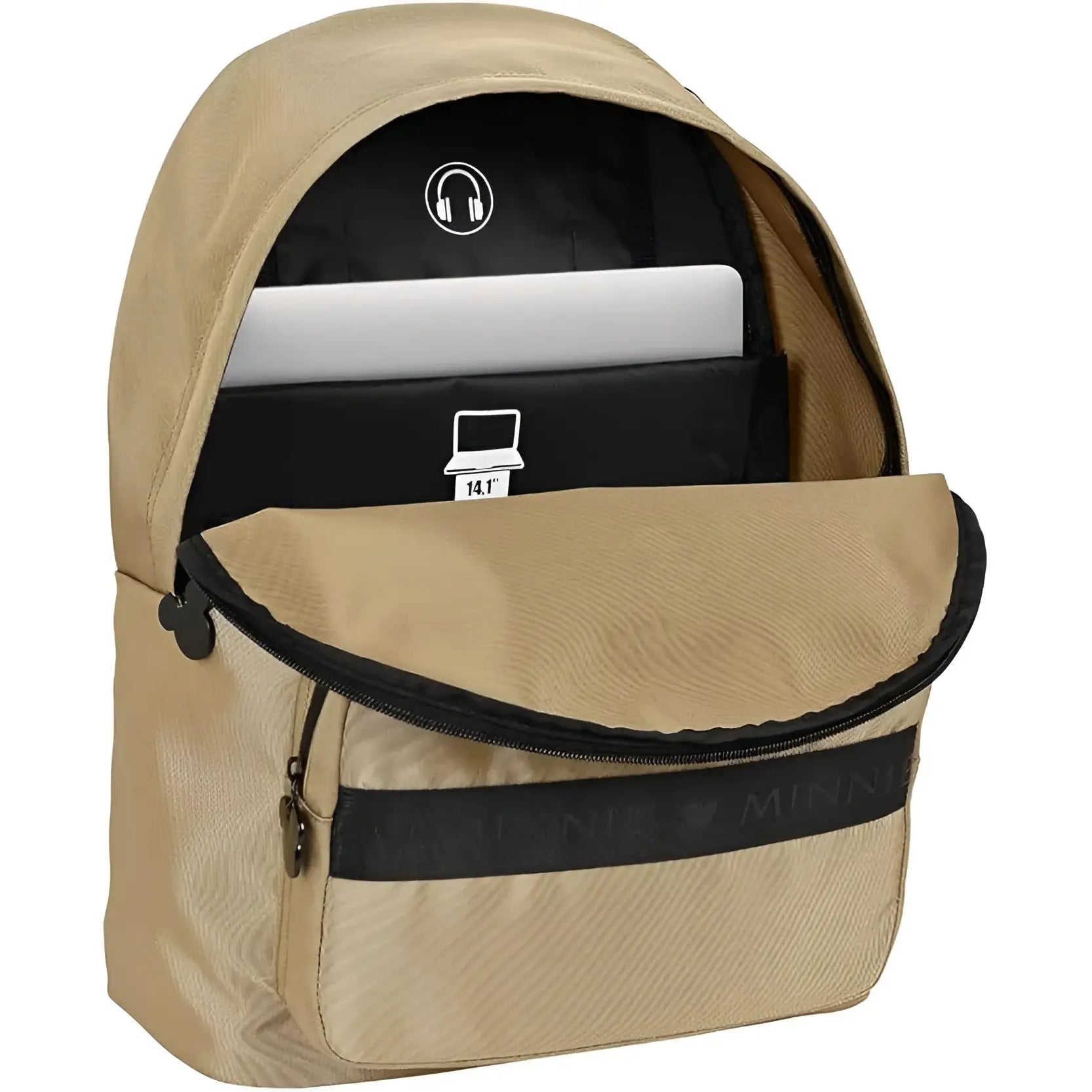 Mochila para portátil MINNIE MOUSE PREMIUM 14.1 pulgadas con tamaño 31x16x41 cm 20L