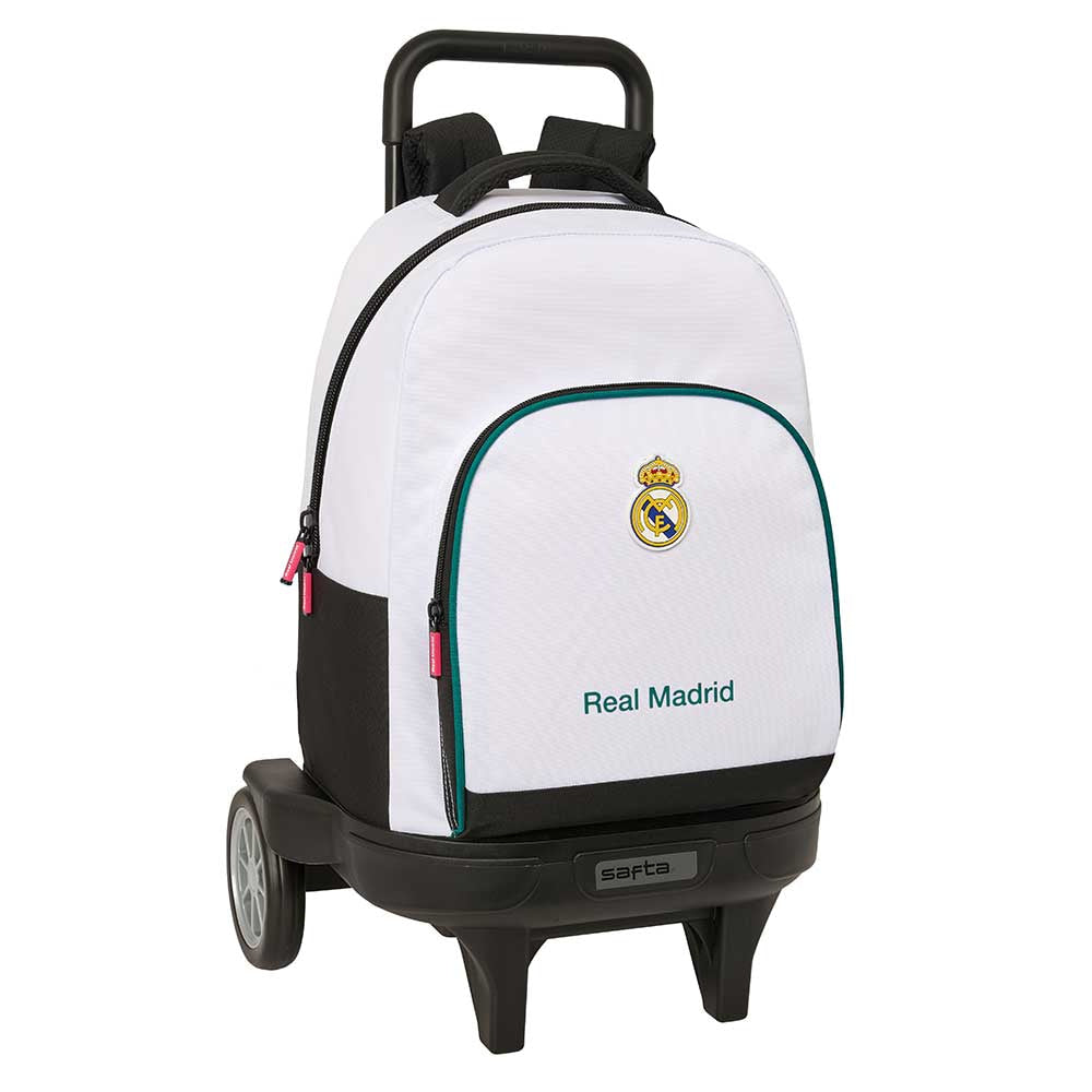 Mochila del Real Madrid CF con ruedas compact evolution equipación 26/27 33x22x45cm