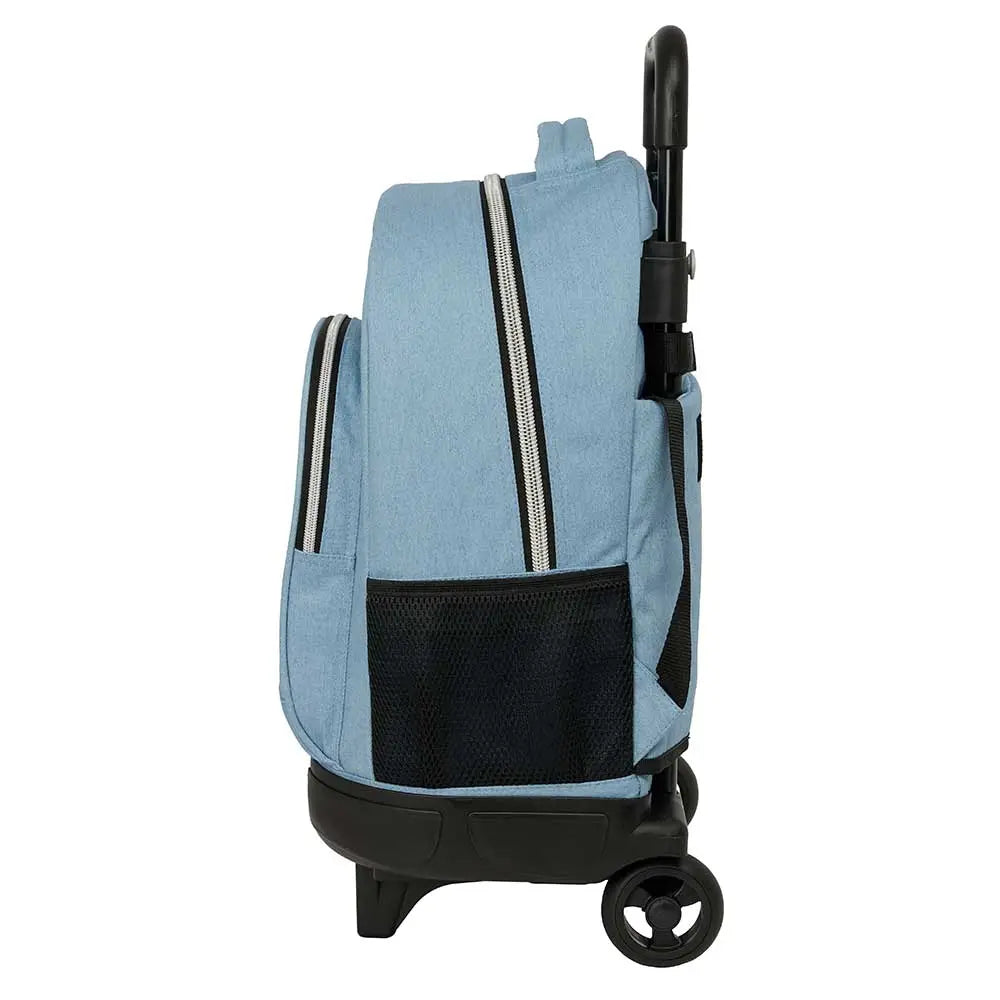 Mochila con ruedas Compact extraíble K-POP Demon Hunters - Huntrix azul 33x22x45cm