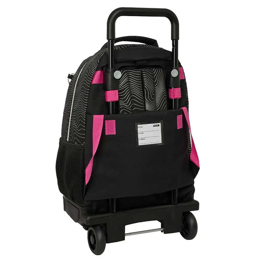 Mochila con ruedas Compact extraíble K-POP Demon Hunters - Huntrix ’Energy’ negra 33x22x45cm