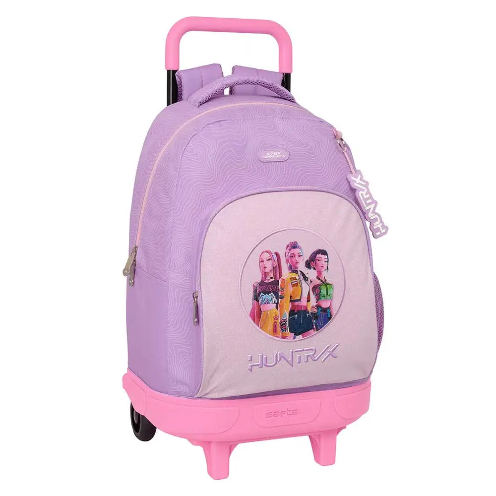 Mochila con ruedas Compact extraíble K-POP Demon Hunters - Huntrix ’Iconic’ lila 33x22x45cm