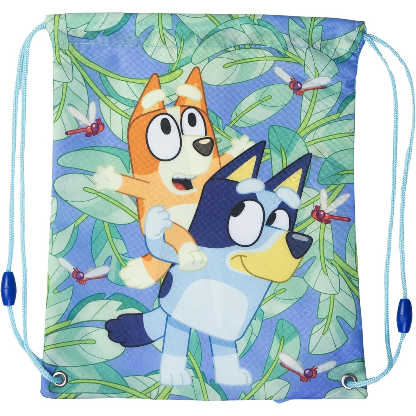 Mochila saco de cuerdas infantil Bluey y Bingo para merienda almuerzo 30x25cm - Bolsa
