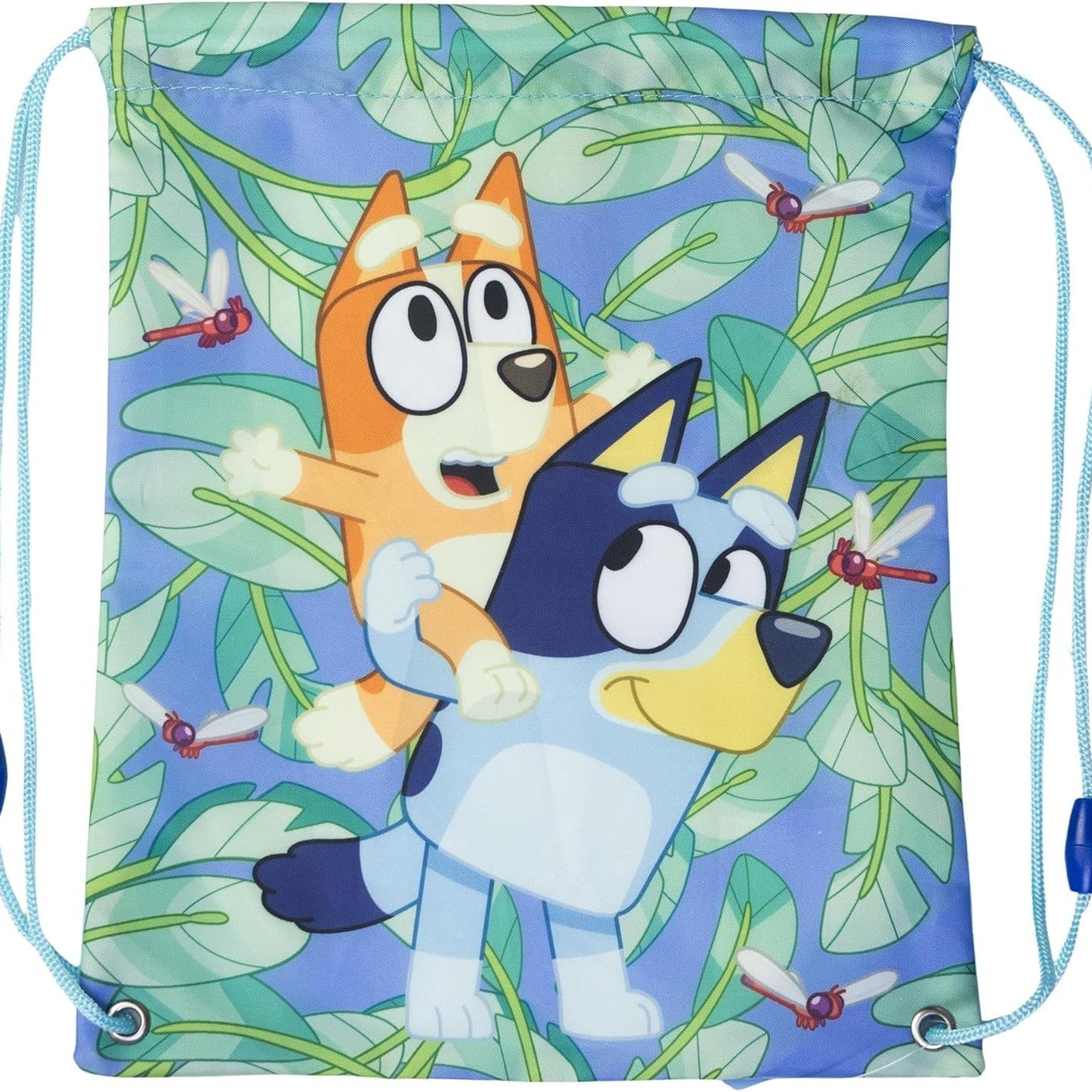 Mochila saco de cuerdas infantil Bluey y Bingo para merienda almuerzo 30x25cm - Bolsa