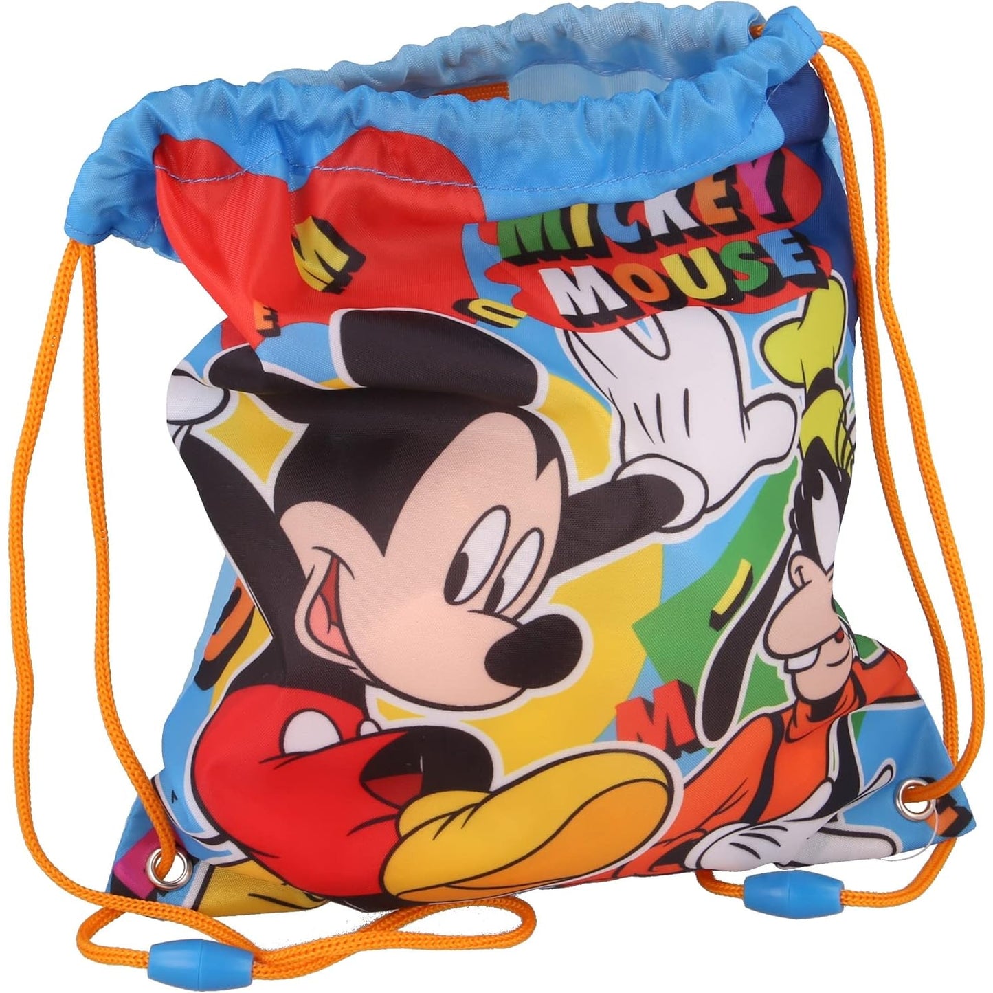 Mochila saco de cuerdas infantil Mickey Mouse Disney para merienda y almuerzo 30x25cm - Bolsa