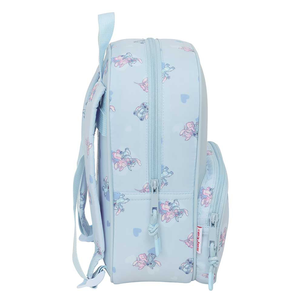 Mochila Stitch bolsillos adaptable a carro 22x10x27cm