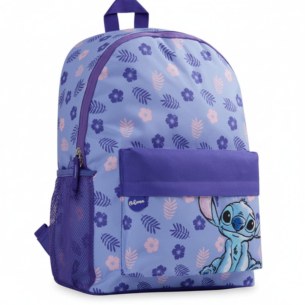 Mochila STITCH Lila 33x15x42CM- Perfecta para el Cole o Viaje - infantil
