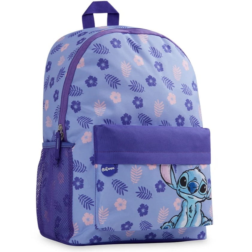 Mochila STITCH Lila 33x15x42CM- Perfecta para el Cole o Viaje - infantil