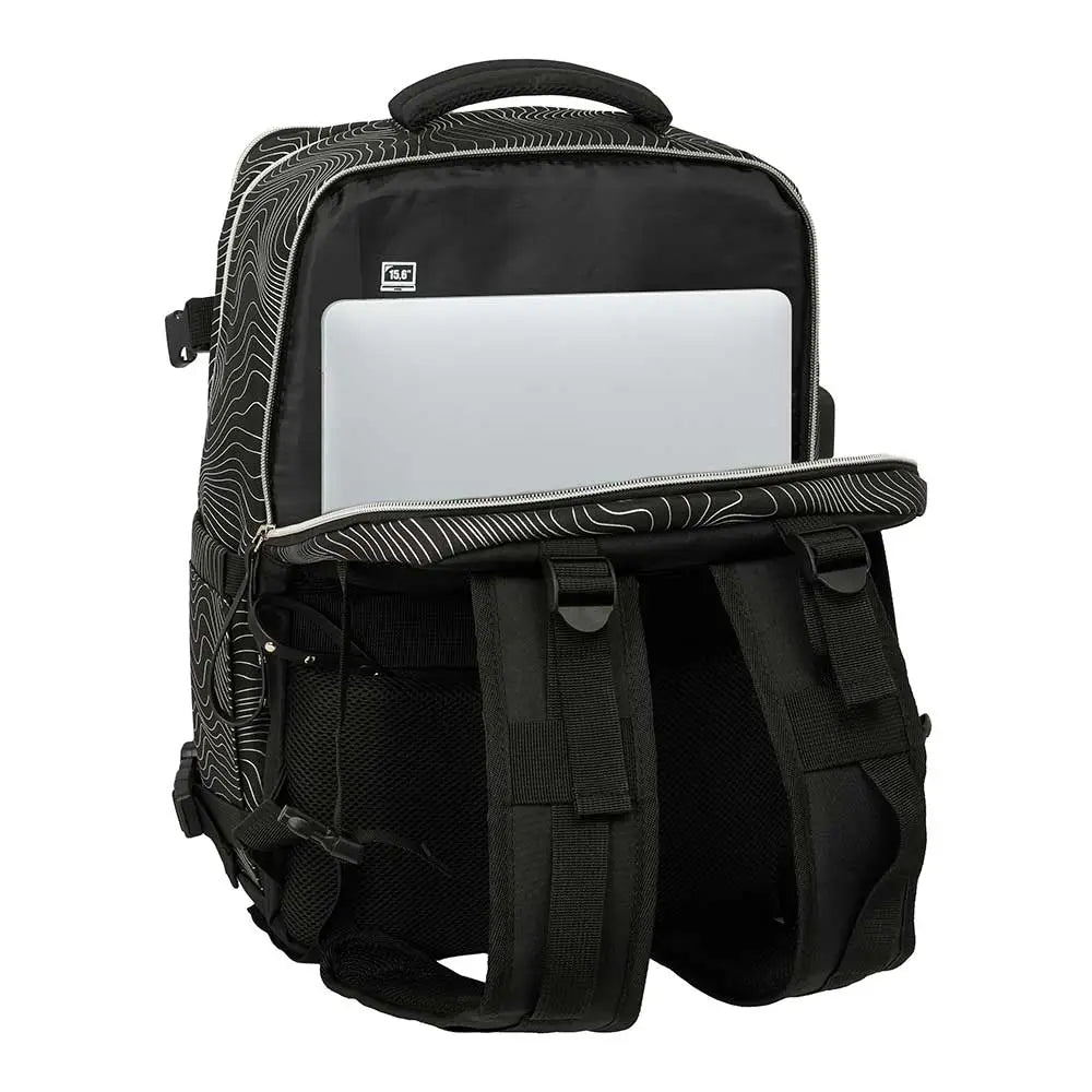 Mochila viaje cabina portátil 15,6’’ K-POP Demon Hunters - Huntrix ’Energy’ negra 29x19x44cm