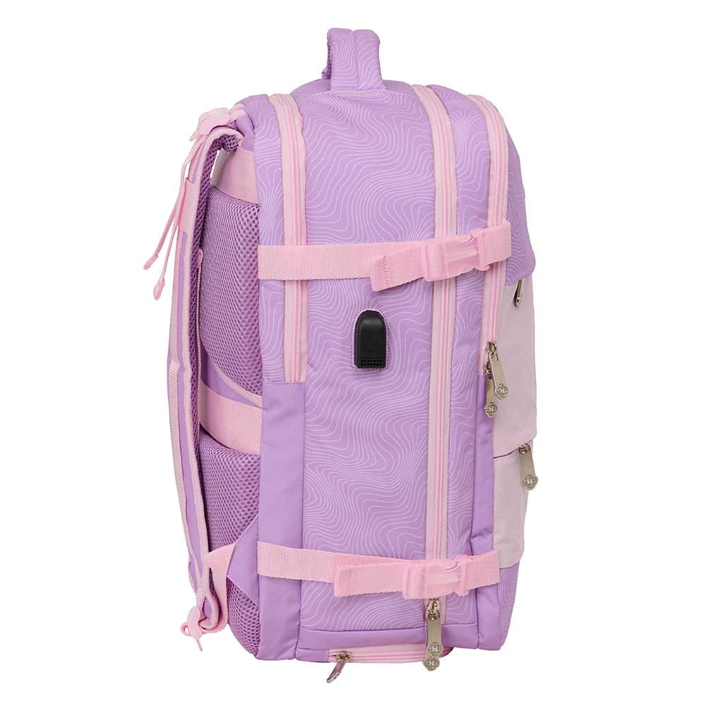 Mochila viaje cabina portátil 15,6’’ K-POP Demon Hunters - Huntrix ’Iconic’ lila 29x19x44cm