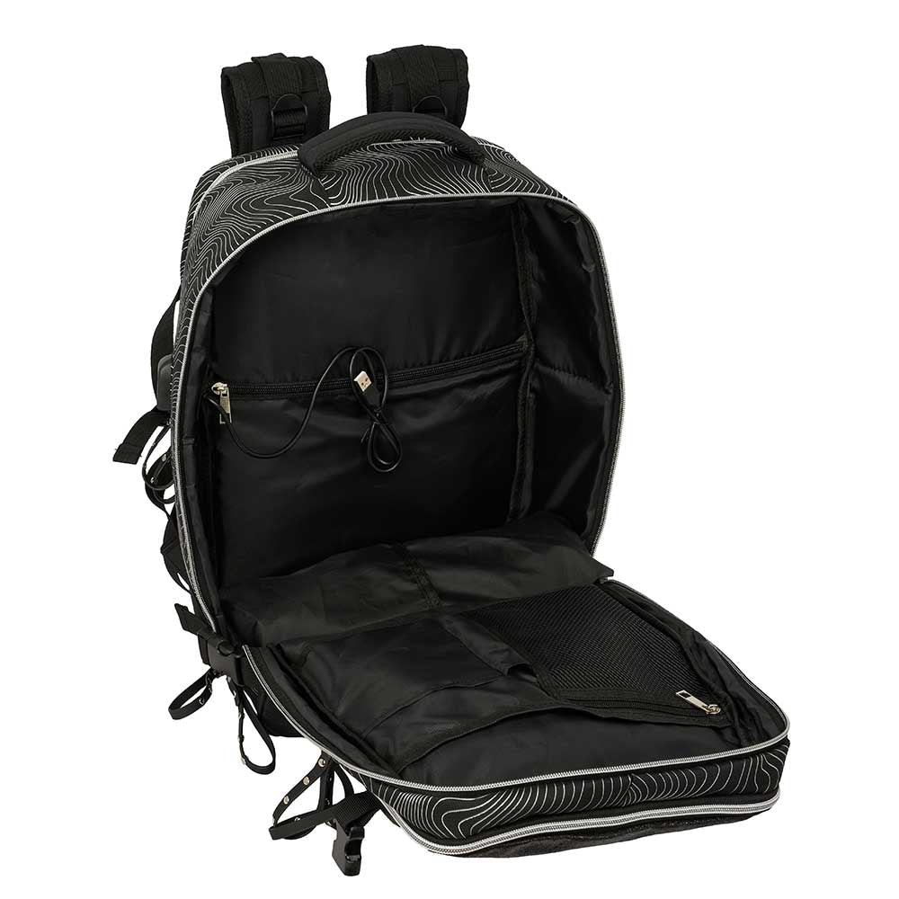 Mochila viaje cabina portátil 15,6’’ K-POP Demon Hunters - Huntrix ’Energy’ negra 29x19x44cm