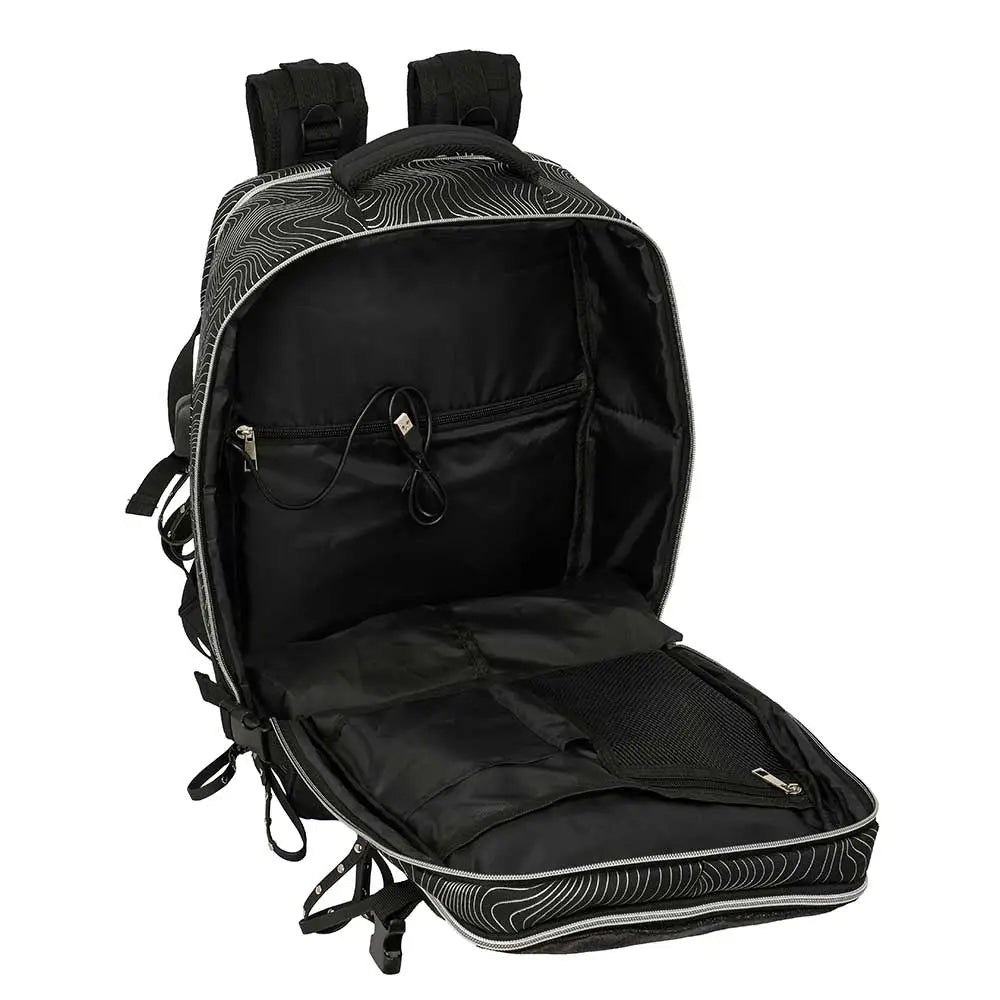 Mochila viaje cabina portátil 15,6’’ K-POP Demon Hunters - Huntrix ’Energy’ negra 29x19x44cm