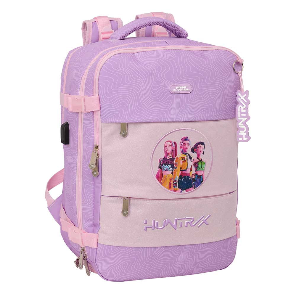 Mochila viaje cabina portátil 15,6’’ K-POP Demon Hunters - Huntrix ’Iconic’ lila 29x19x44cm