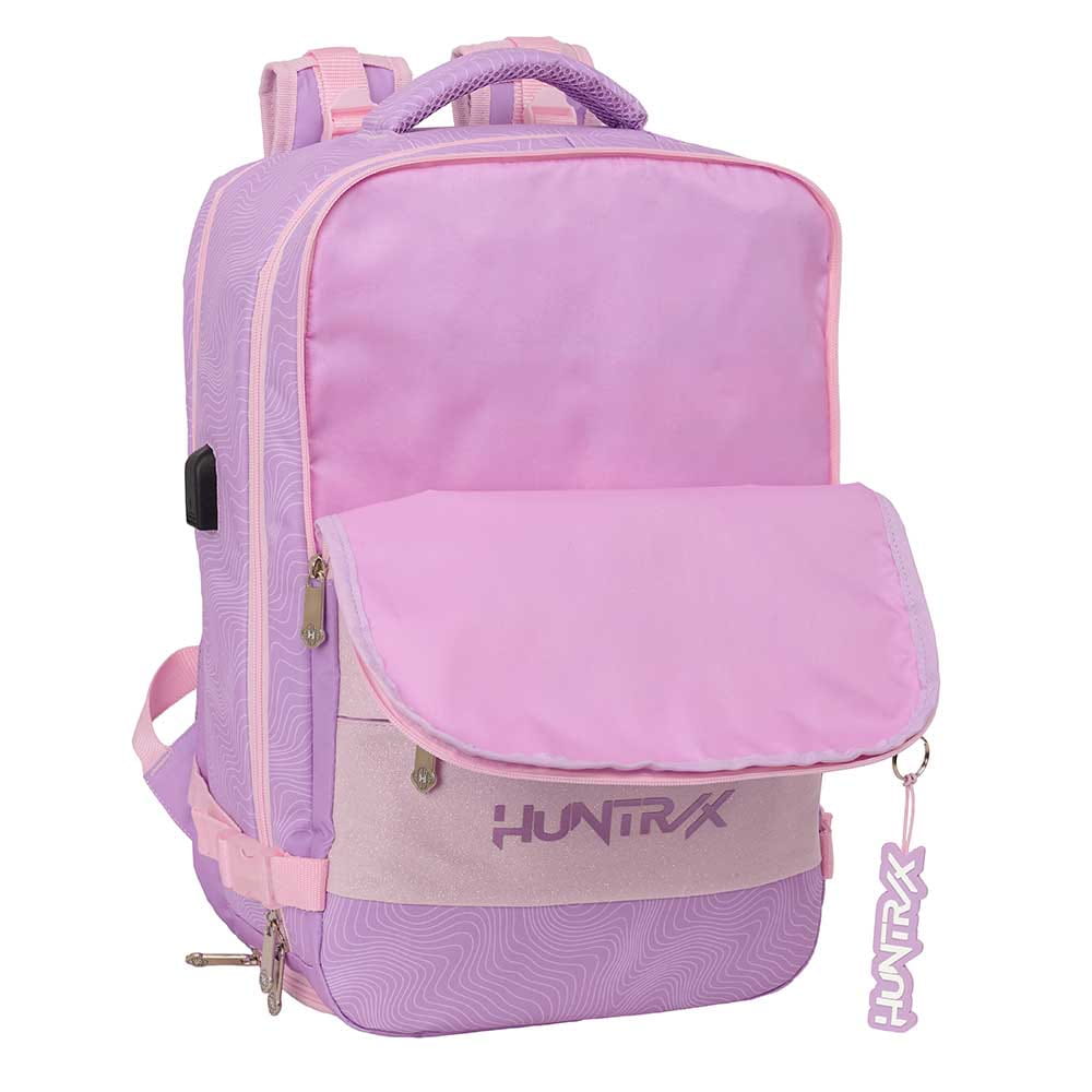 Mochila viaje cabina portátil 15,6’’ K-POP Demon Hunters - Huntrix ’Iconic’ lila 29x19x44cm