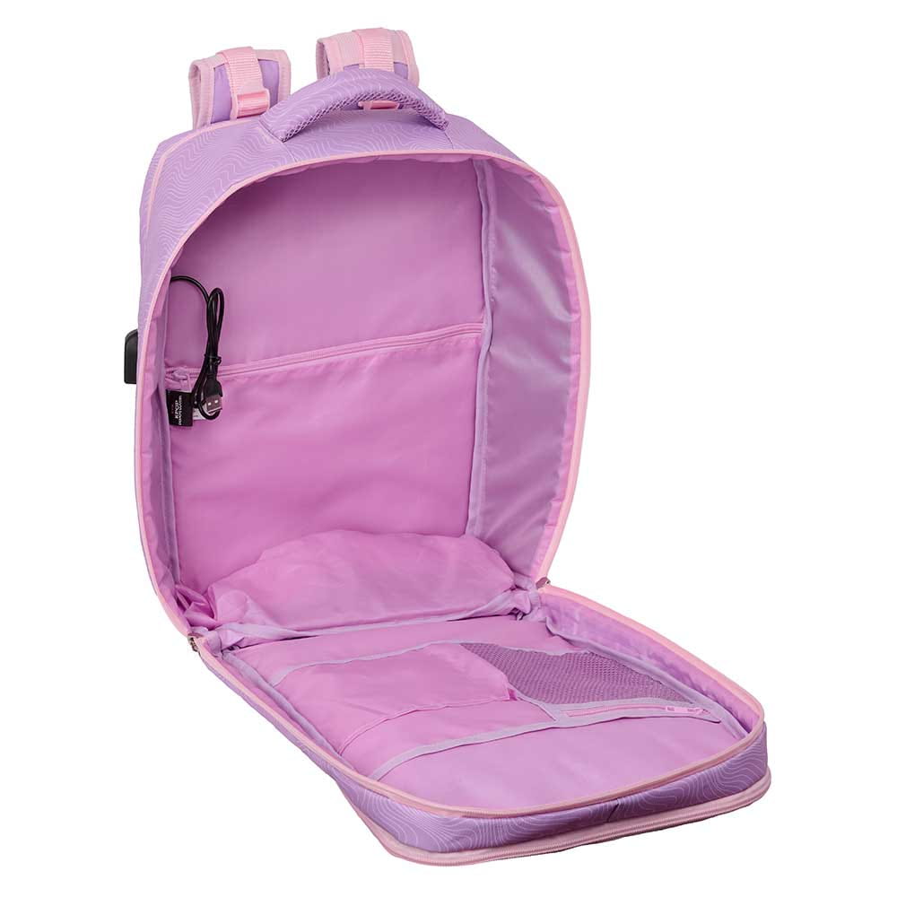 Mochila viaje cabina portátil 15,6’’ K-POP Demon Hunters - Huntrix ’Iconic’ lila 29x19x44cm