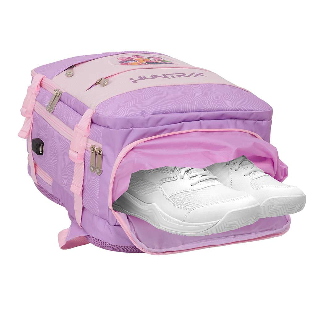 Mochila viaje cabina portátil 15,6’’ K-POP Demon Hunters - Huntrix ’Iconic’ lila 29x19x44cm