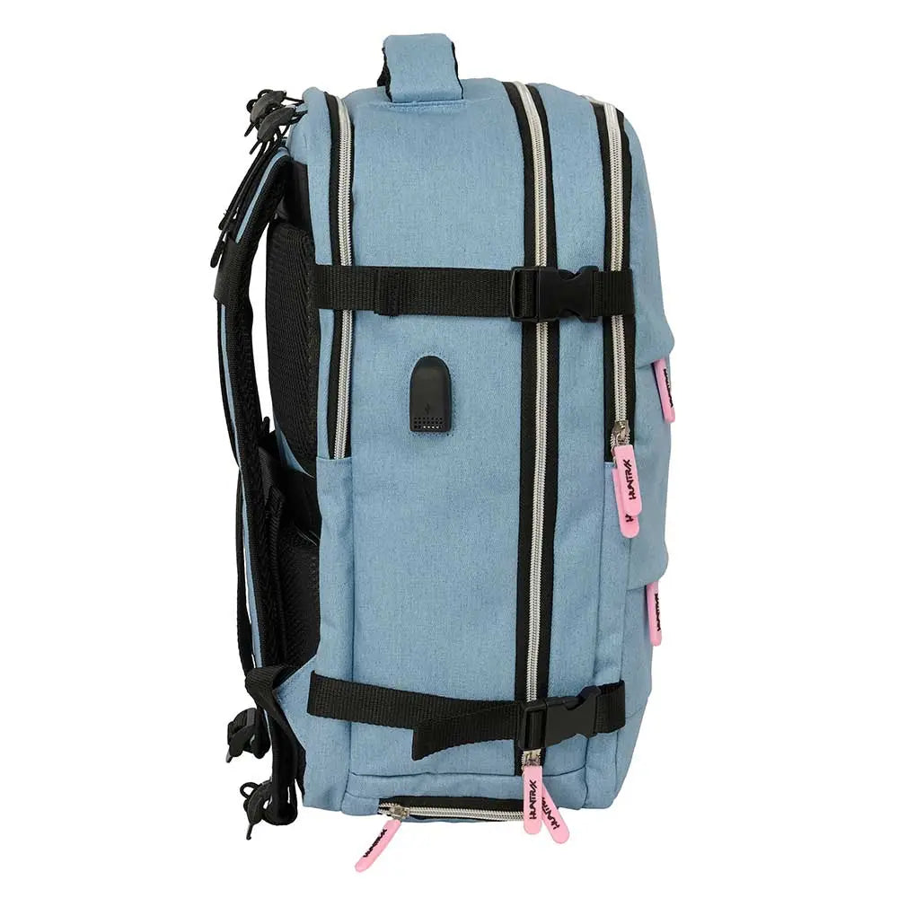Mochila viaje cabina portátil 15,6’’ K-POP Demon Hunters - Huntrix azul 29x19x44cm
