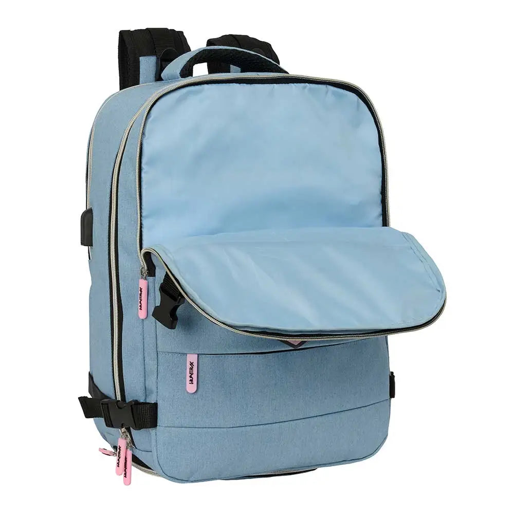 Mochila viaje cabina portátil 15,6’’ K-POP Demon Hunters - Huntrix azul 29x19x44cm