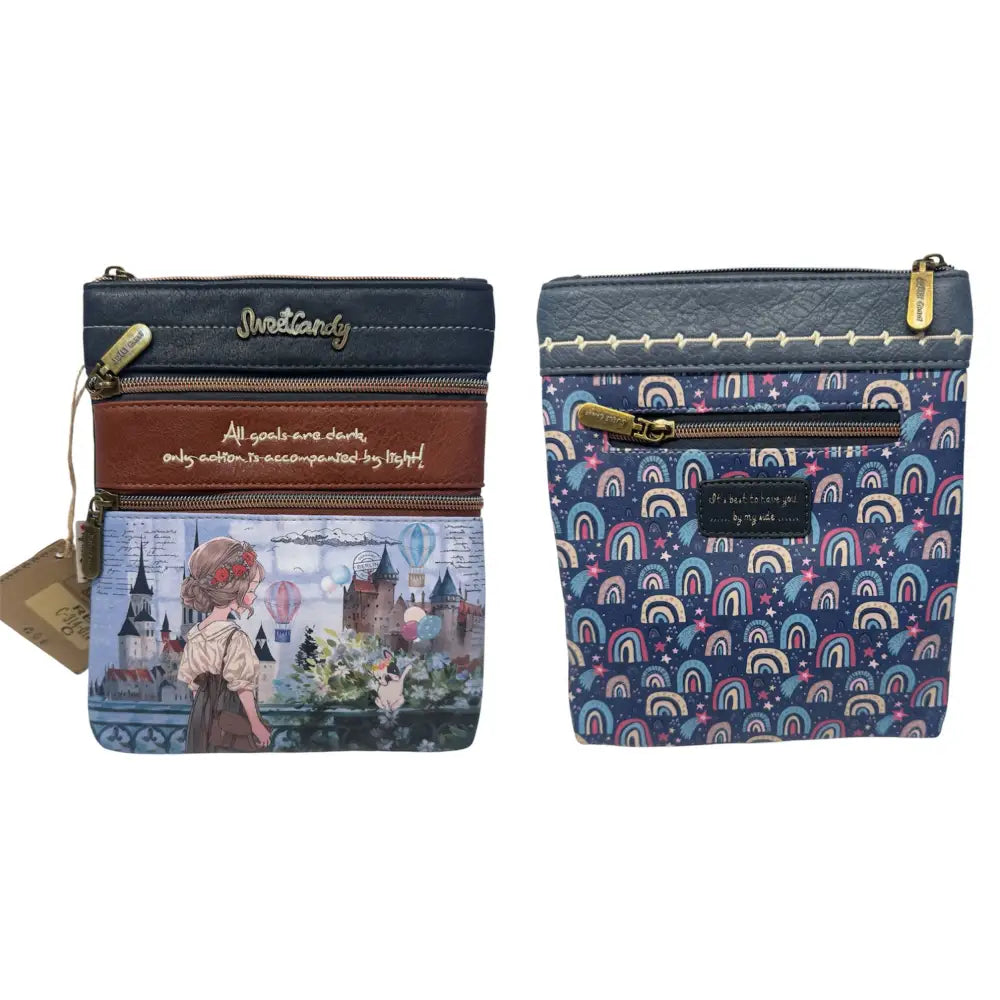 Monedero cartera Mujer Sweet Candy Rosa azul Mochila