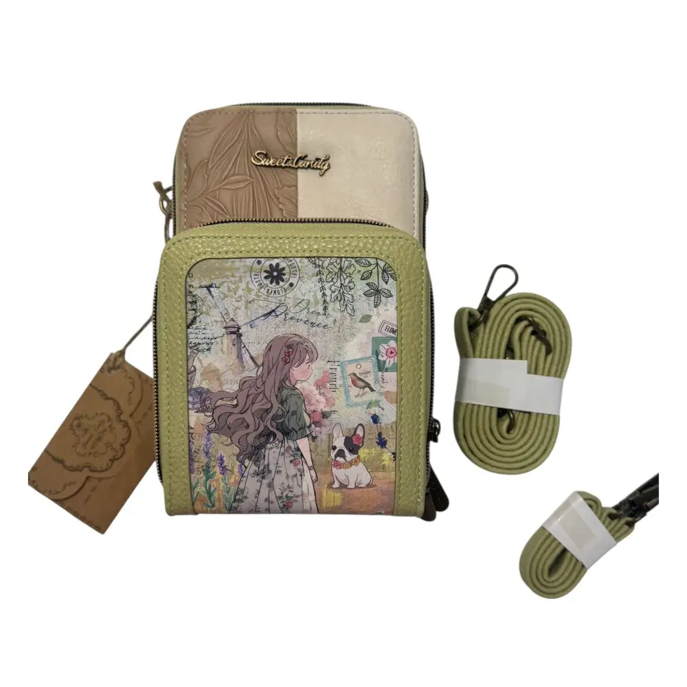 Monedero con funda móvil Mujer Sweet Candy Rosa verde Mochila
