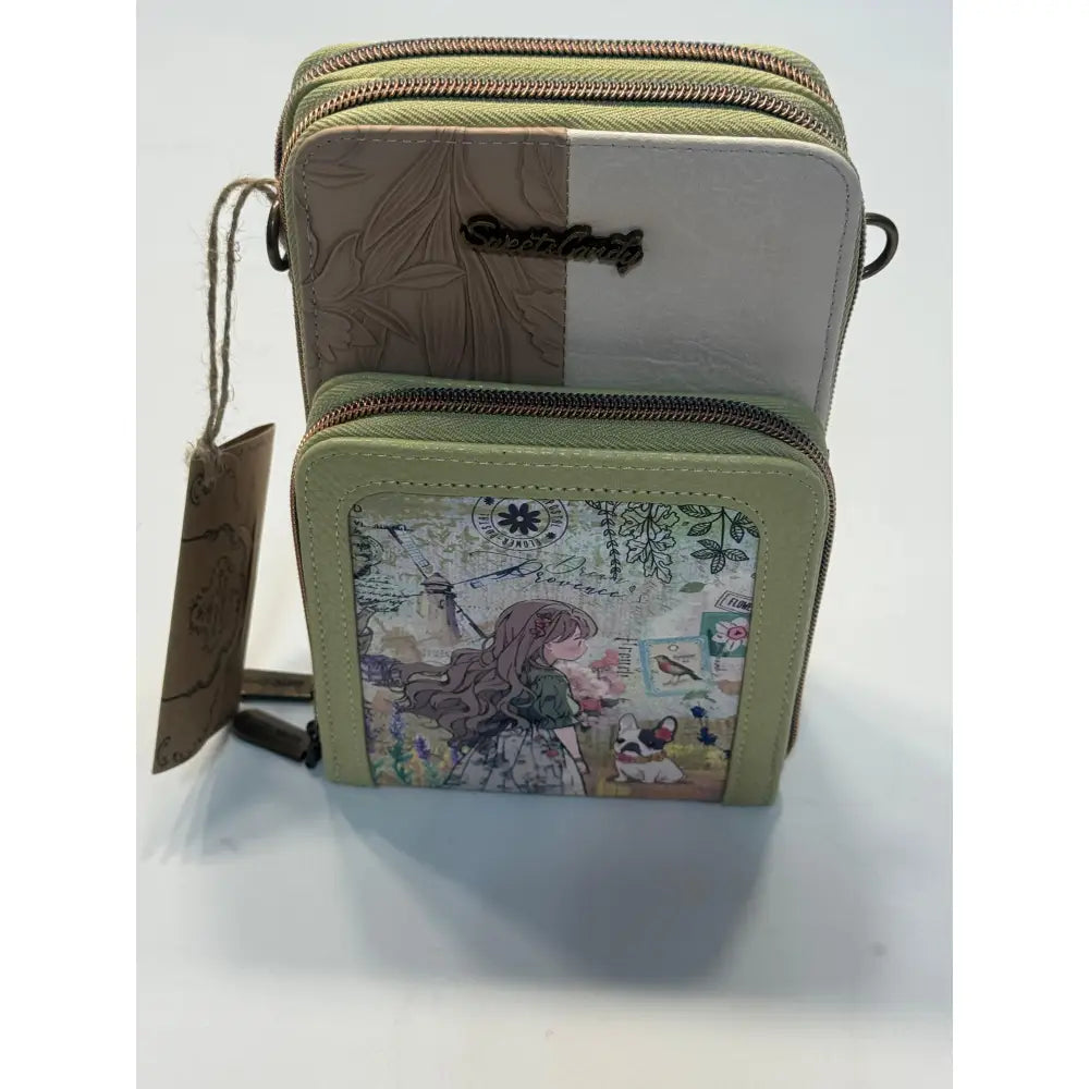 Monedero con funda móvil Mujer Sweet Candy Rosa verde Mochila