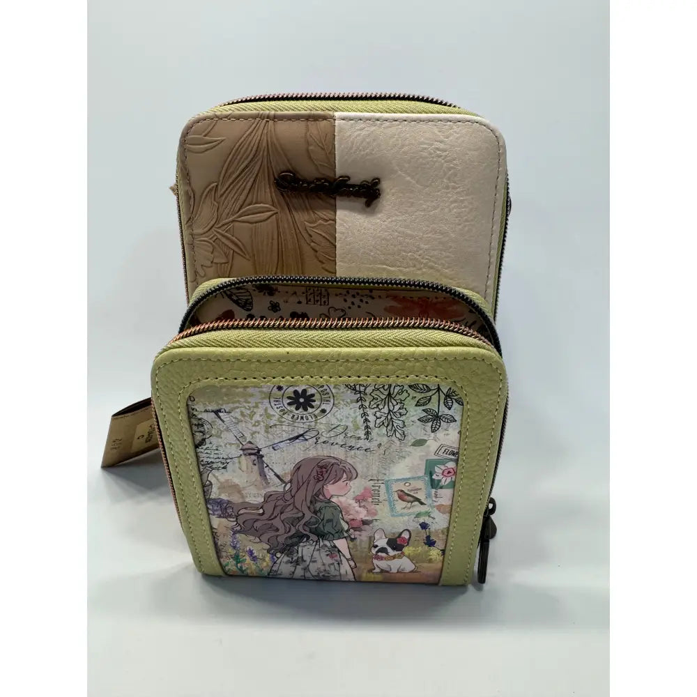Monedero con funda móvil Mujer Sweet Candy Rosa verde Mochila