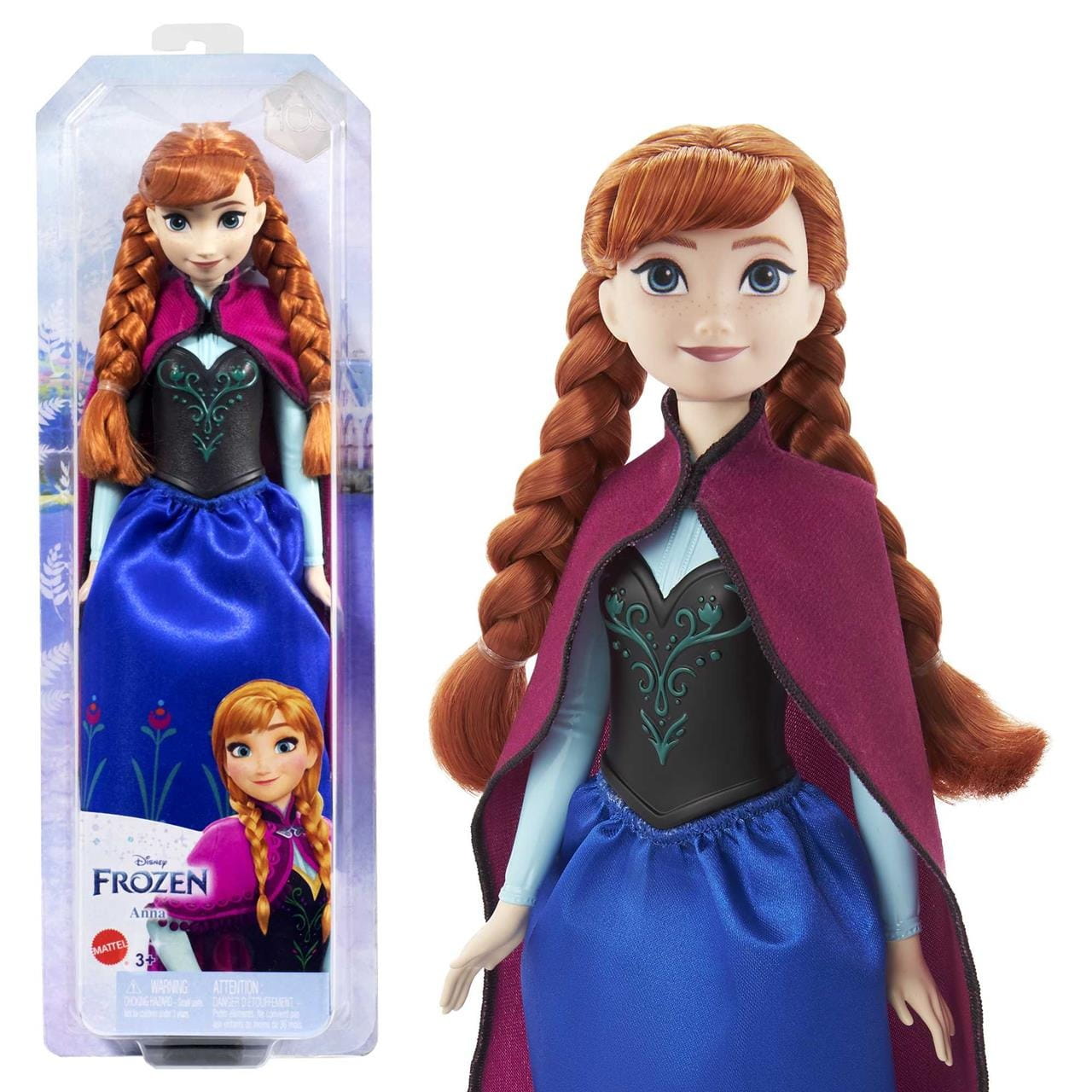 Muñeca princesa Frozen Anna viajera Disney articulada de 29cm