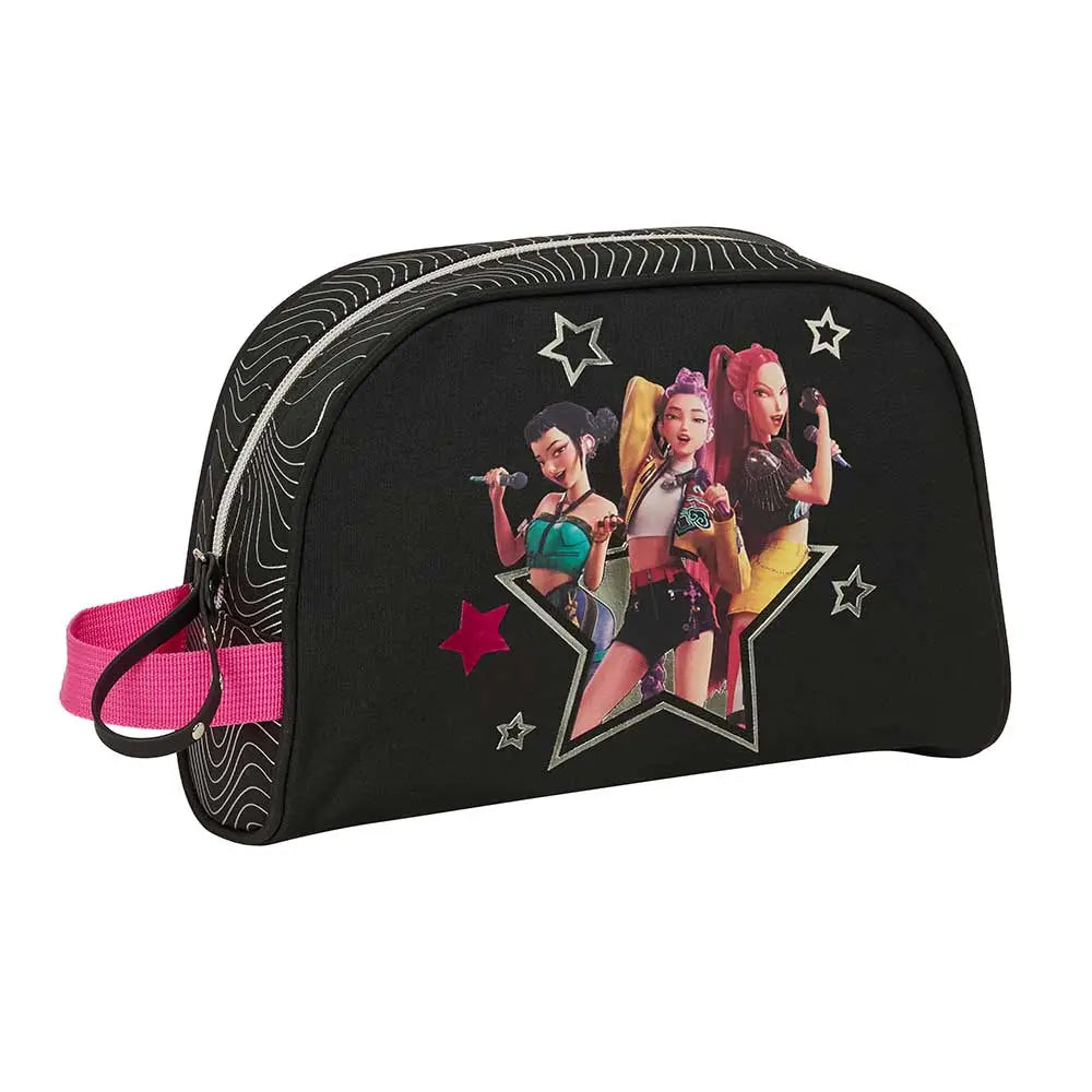 Neceser adaptable a carro K-POP Demon Hunters - Huntrix ’Energy’ negro 28x10x18cm