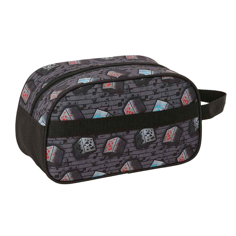 Neceser con asa Minecraft ’Graffiti’ adaptable a carro 26x12x15cm