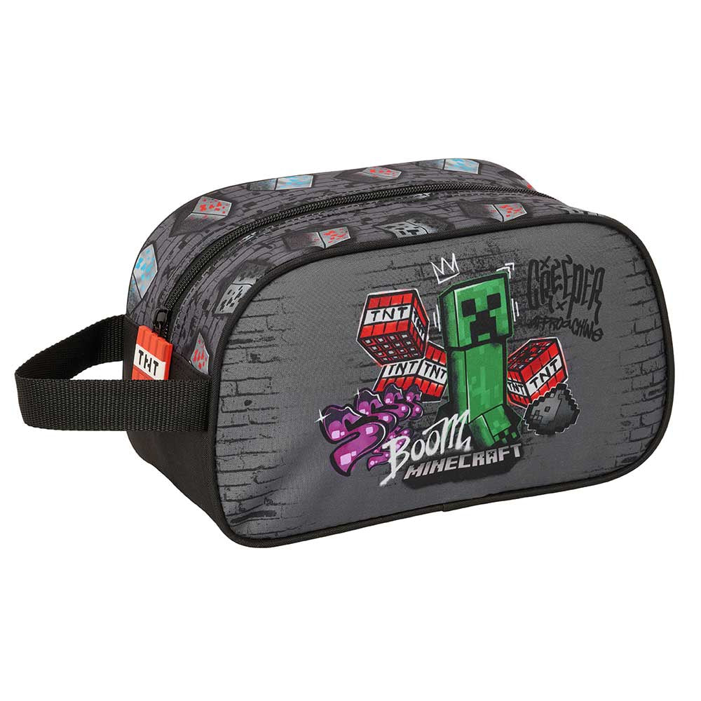 Neceser con asa Minecraft ’Graffiti’ adaptable a carro 26x12x15cm