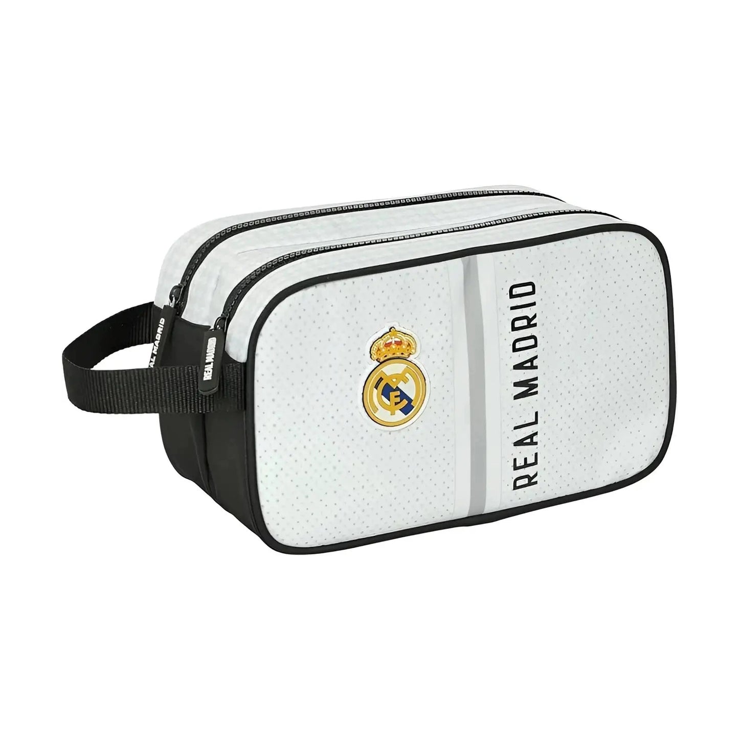 Neceser con dos cremalleras REAL MADRID 26x15x12,5CM