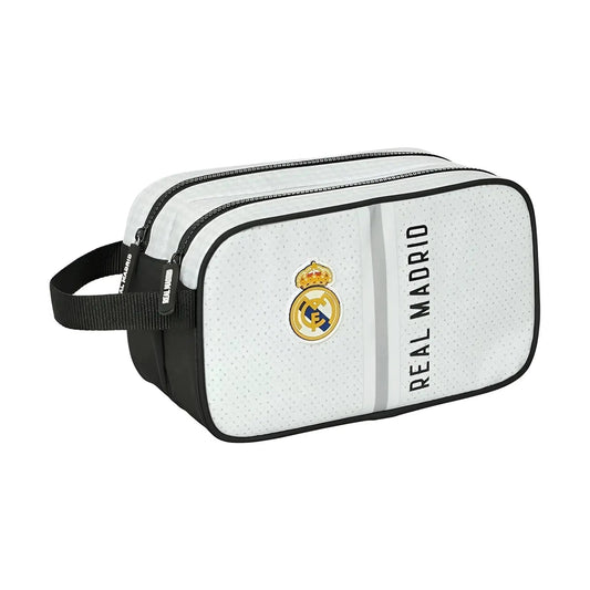 Neceser con dos cremalleras REAL MADRID 26x15x12,5CM
