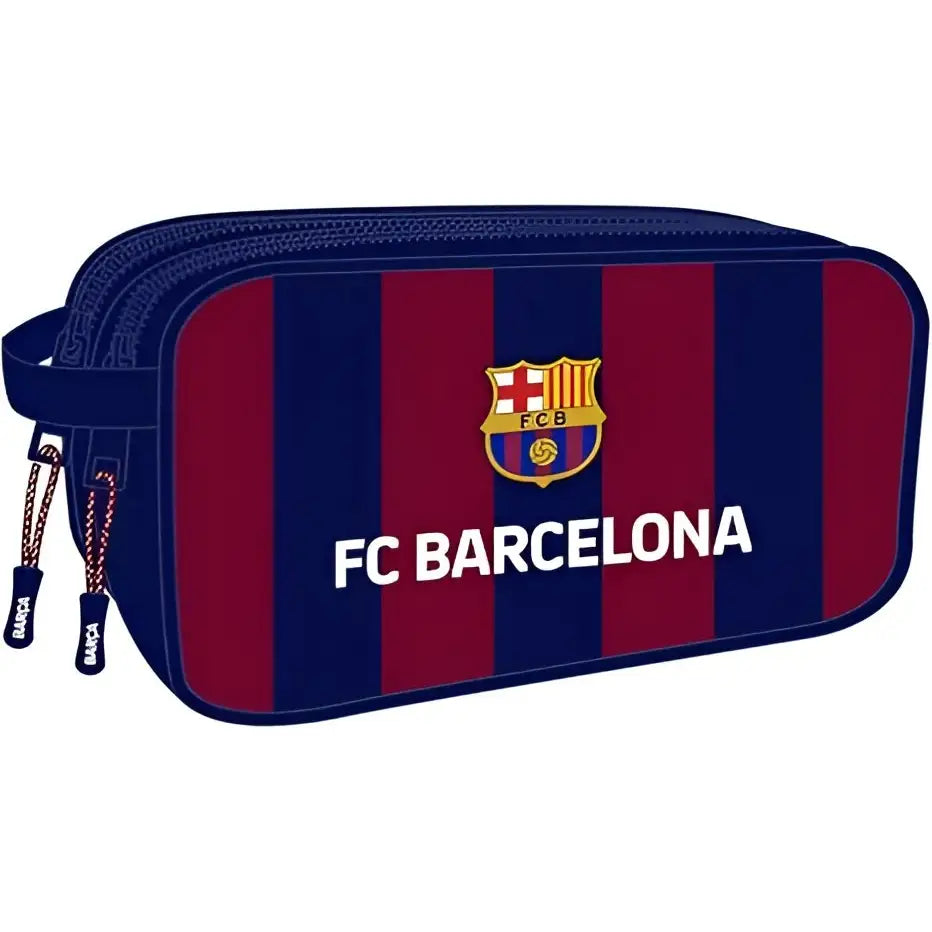 Neceser con doble cremallera FC BARCELONA 26x15x12,5CM