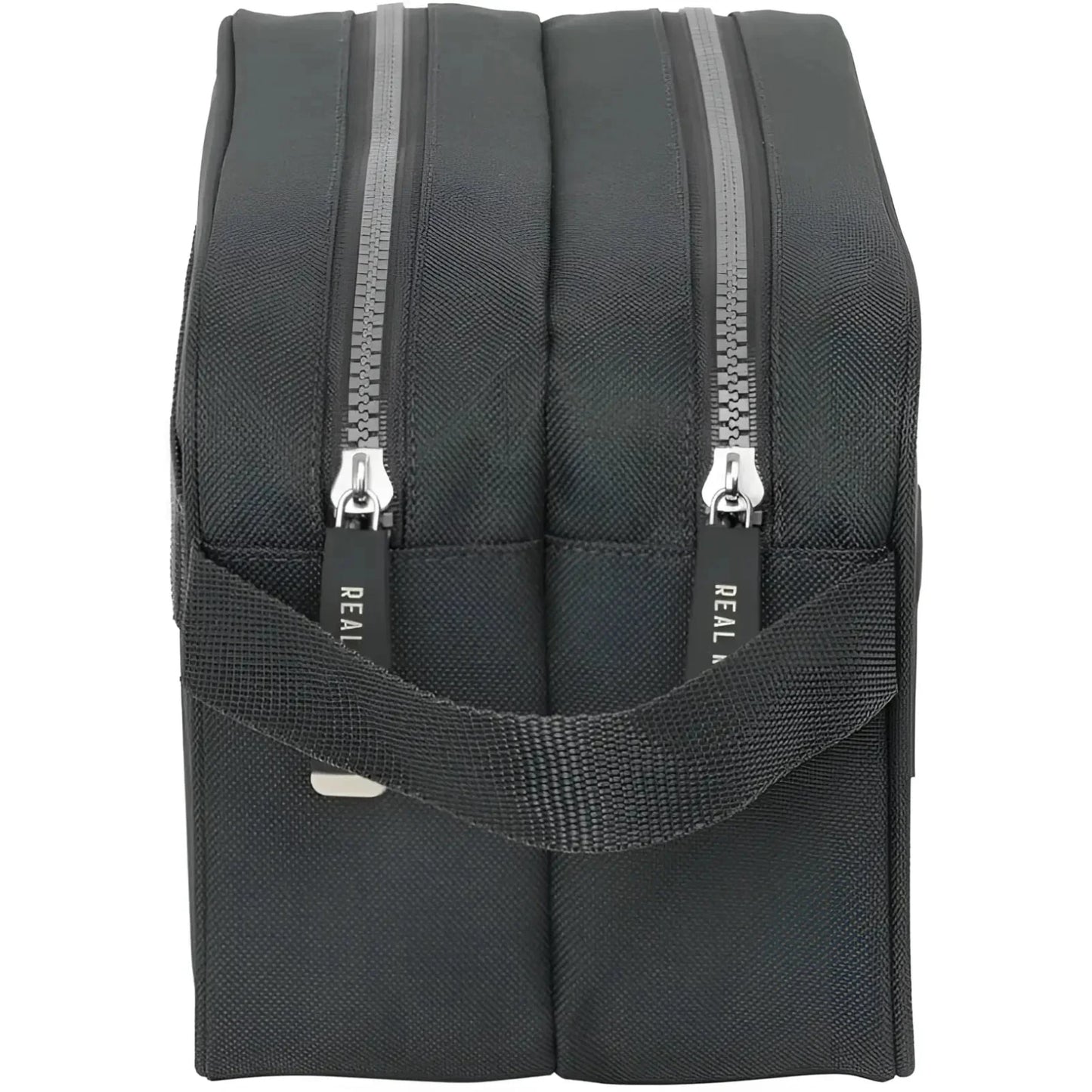 Neceser con doble cremallera REAL MADRID 26x15x12,5CM adaptable a carro