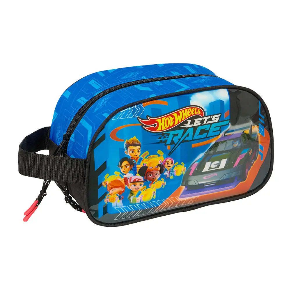 Neceser escolar con asa Hot Wheels ’Let´s race’ adaptable a carro 26x12x15cm