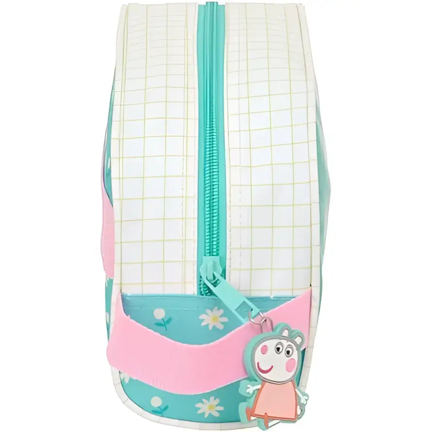 Neceser escolar con asa PEPPA PIG PRETTY FLOWERS adaptable a carro 26x16X9cm