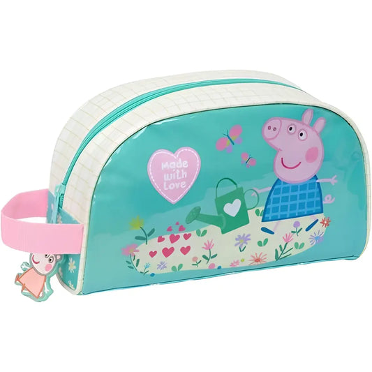 Neceser escolar con asa PEPPA PIG PRETTY FLOWERS adaptable a carro 26x16X9cm