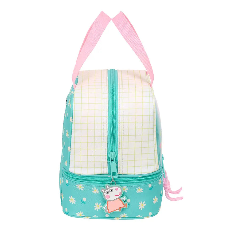 Neceser infantil porta meriendas termo PEPPA PIG pretty flower 20x15x20cm