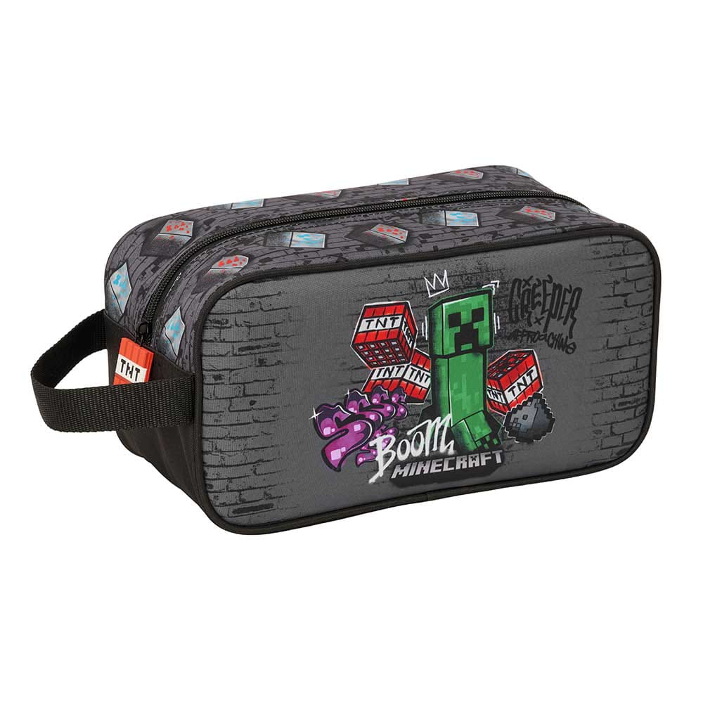 Neceser Minecraft ’Screen’ zapatillero multiusos con asa 29x14x15 cm