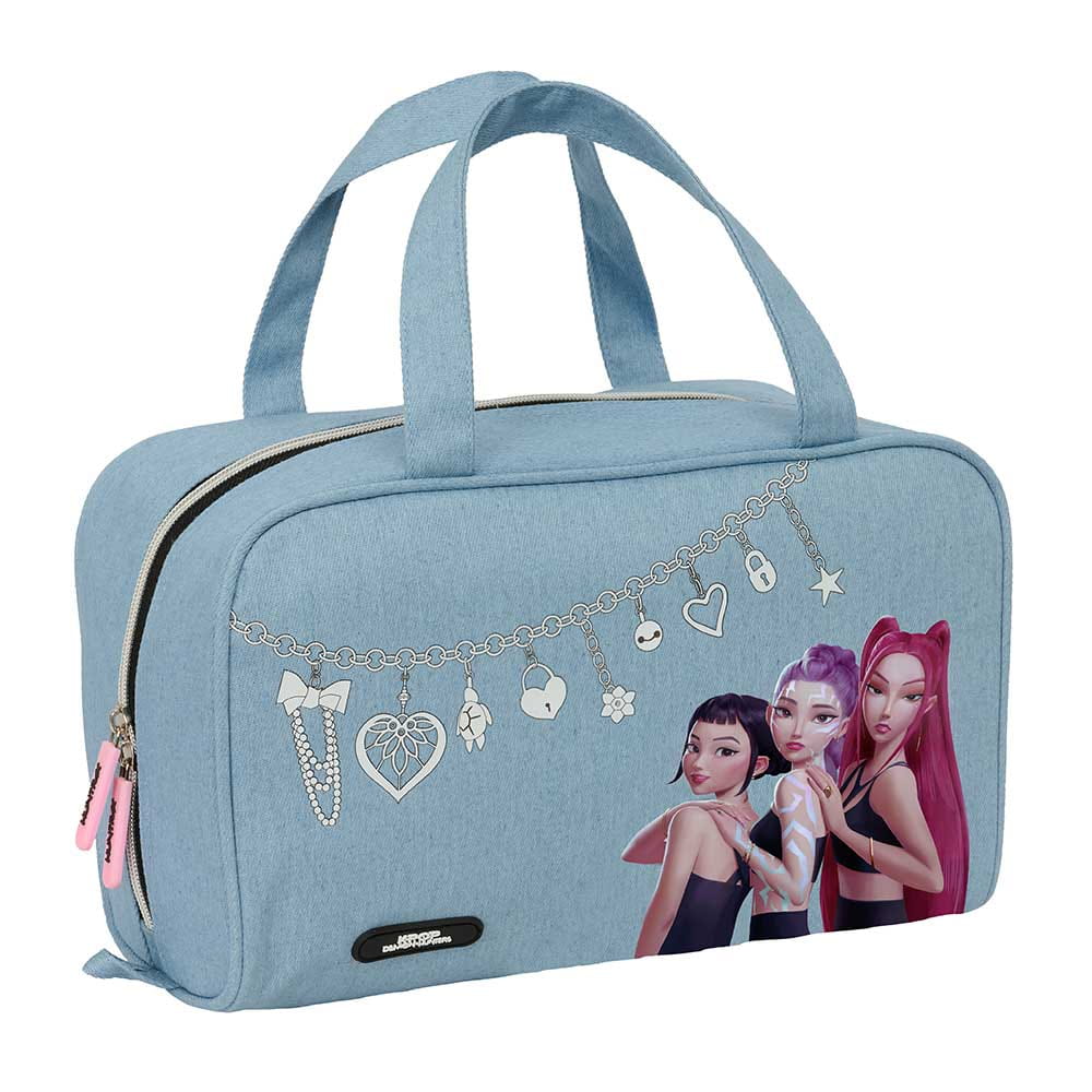 Neceser rectangular K-POP Demon Hunters - Huntrix azul 31x14x19cm