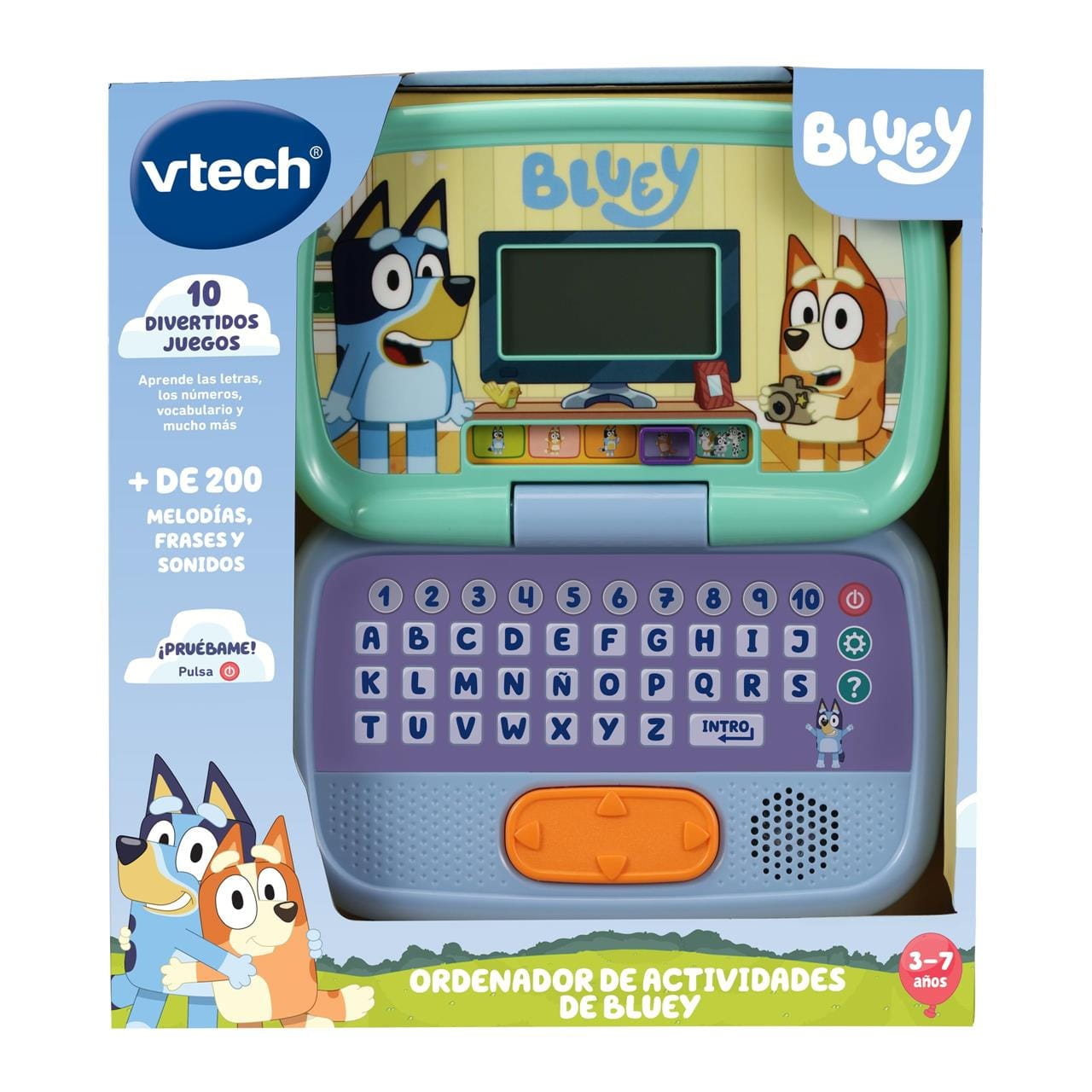 Ordenador Bluey de aprendizaje con 10 actividades y luz - Juguete